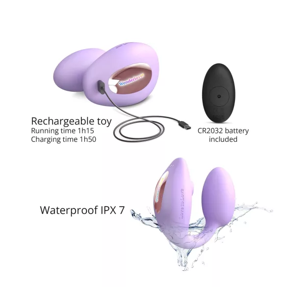 Love to Love Wonderlover - clitoris stimulator G-spot vibrator (paars)