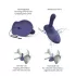 Love to Love GoFast - duw‑ en clitorisstimulerende vibrator met zuignap (blauw)
