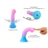 Love to Love Candy Loop - lichtgevende LED siliconen dildo (roze-blauw) - 16,9 cm