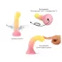 Love to Love Sugar Bomb - oplichtende siliconen dildo met LED (roze-geel) - 16,9 cm
