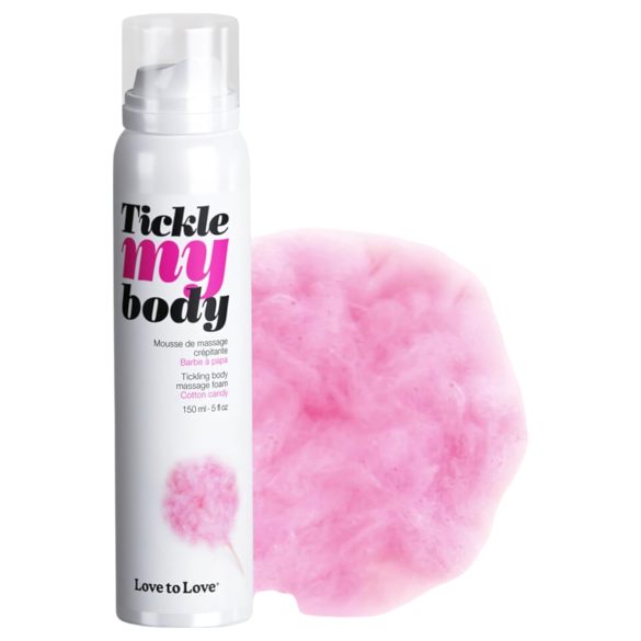 Tickle my body - massage schuim - suikerspin (150ml)