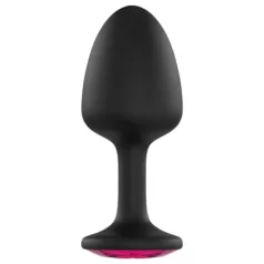 Dorcel Geisha Plug Ruby L - anaalplug met roze steen (zwart)
