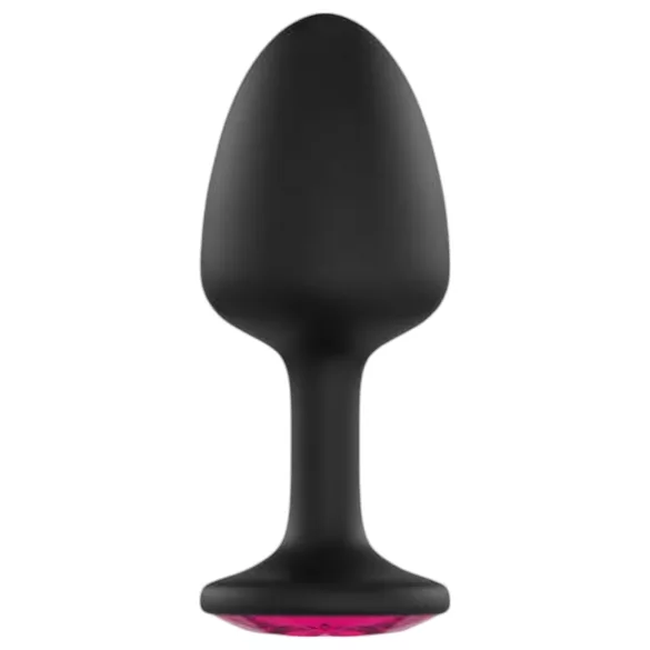 Dorcel Geisha Plug Ruby L - anaalplug met roze steen (zwart)