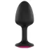 Dorcel Geisha Plug Ruby L - anaalplug met roze steen (zwart)