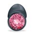 Dorcel Geisha Ruby L - zwarte anaalplug met roze siersteen