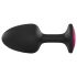 Dorcel Geisha Ruby L - zwarte anaalplug met roze siersteen