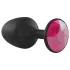 Dorcel Geisha Plug Ruby L - anaalplug met roze steen (zwart)