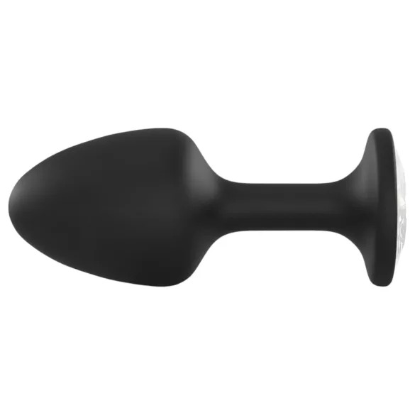 Dorcel Geisha Plug Diamond XL - zwarte anaal plug met witte steen