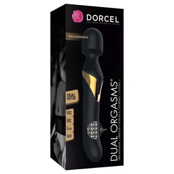 Dorcel - 2-in-1 vibrator en massager - dual stimulatie - zwart