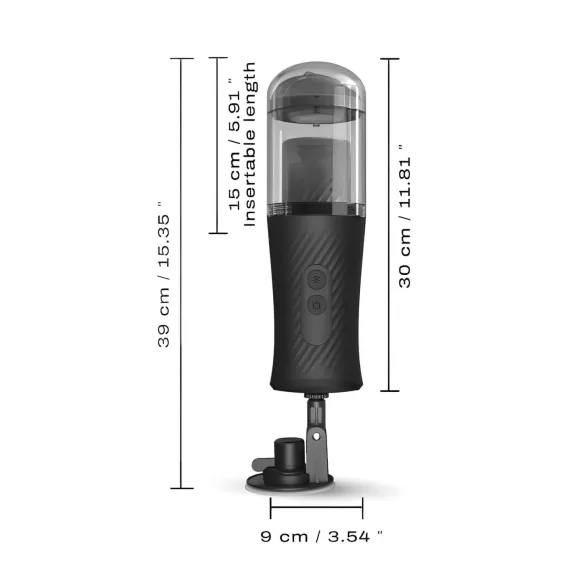 Dorcel Thrust Blow - automatische masturbator - oplaadbaar - zwart