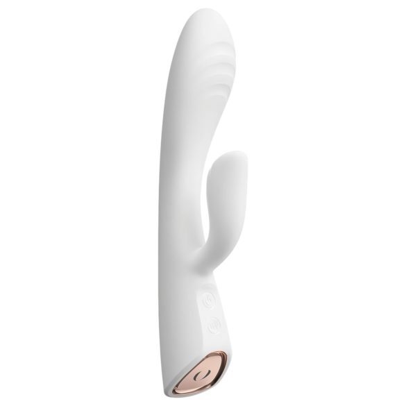 Dorcel Flexi Rabbit - verwarmingsvibrator met clitorisstimulatie (wit)