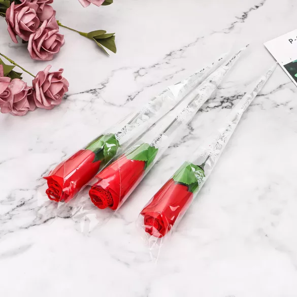 Panty Rose - string slip met rozensteel - rood - S/L