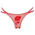 Panty Rose - string slip met rozensteel - rood - S/L