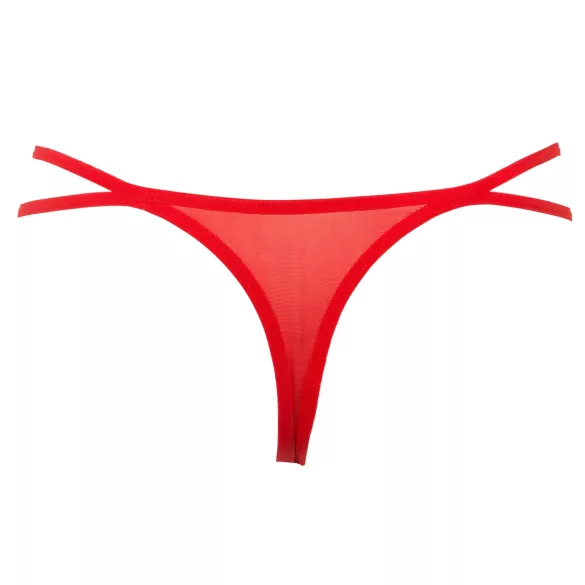 Panty Rose - string slip met rozensteel - rood - S/L