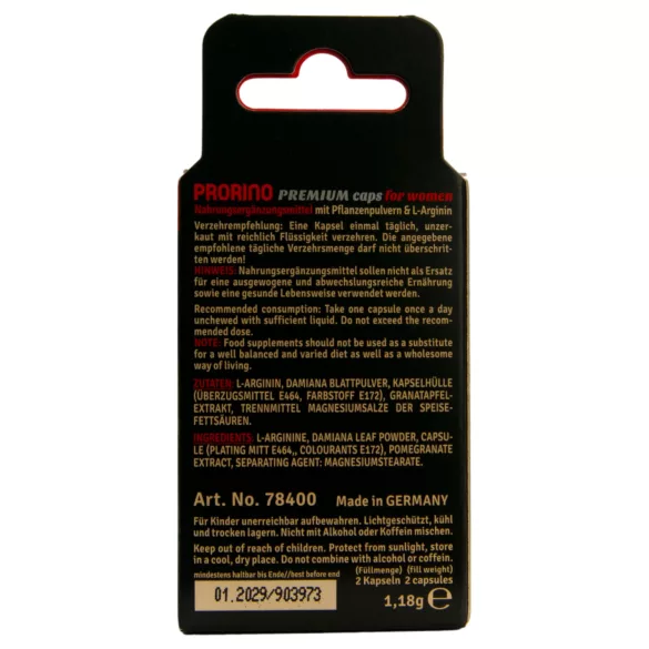 HOT - PRORINO - voedingssupplement capsules voor vrouwen (2 stuks)