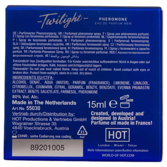 HOT Twilight - feromonen parfum voor mannen - 15ml - geurend