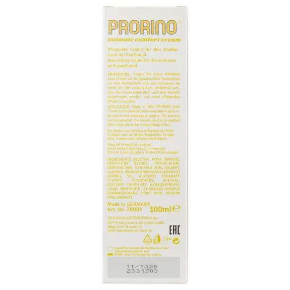 HOT Prorino - anale verzorgingscrème - 100ml