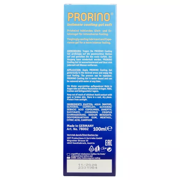 HOT Prorino - intieme crème voor mannen - verkoelend effect - 100ml