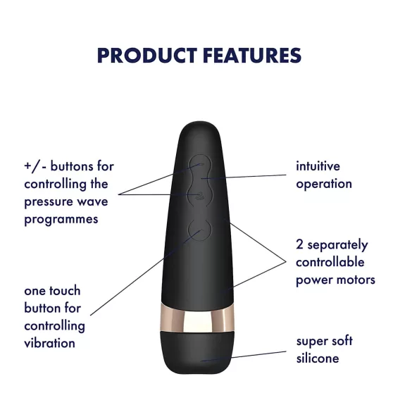 Satisfyer Pro 3+ - clitorisstimulator vibrator - waterdicht - oplaadbaar - zwart