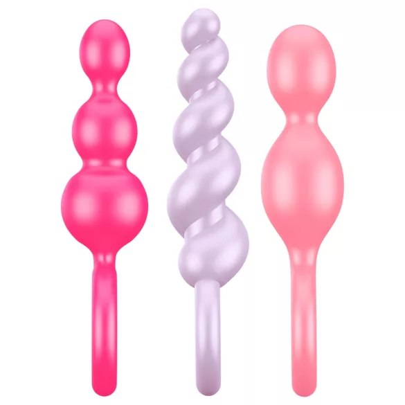 Satisfyer Booty Call - anaal plug set - siliconen - 3 stuks - multi color