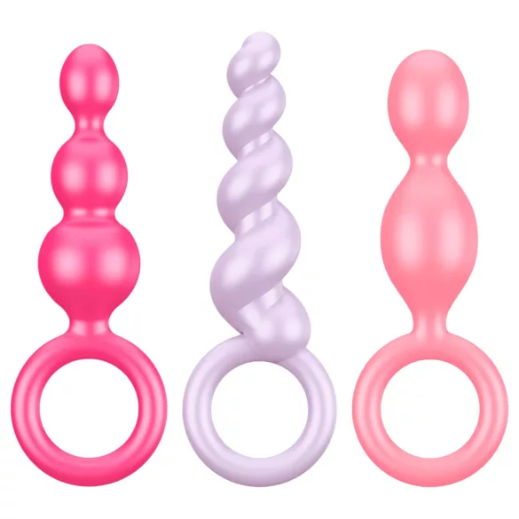 Satisfyer Booty Call - anaal plug set - siliconen - 3 stuks - multi color