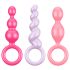 Satisfyer Booty Call - kleurrijke anale plug set (3-delig)