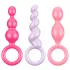 Satisfyer Booty Call - anaal plug set - siliconen - 3 stuks - multi color