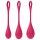 Satisfyer Yoni Power 1 - Ben Wa ballenset - rood (3-delig)