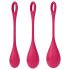 Satisfyer Yoni Power 1 - Ben Wa ballenset - rood (3-delig)