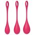 Satisfyer Yoni Power 1 - Ben Wa ballenset - rood (3-delig)