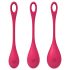 Satisfyer Yoni Power 1 - Ben Wa ballenset - rood (3-delig)