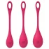 Satisfyer Yoni Power 1 - Kegelballen set - 3 stuks - rood