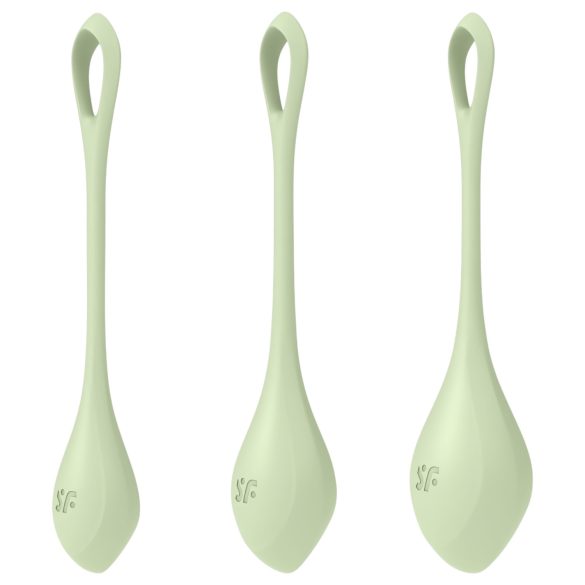 Satisfyer Yoni Power 2 - groene geishaballen set (3-delig)