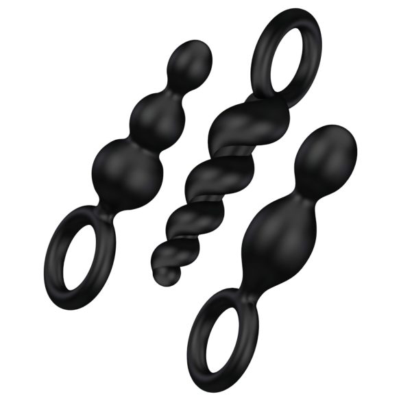 Satisfyer Booty Call - Anaal Plug Set - Zwart (3-delig)