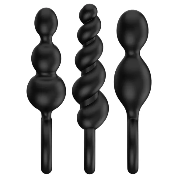 Satisfyer Booty Call - anaal plug set - siliconen - zwart - 3 stuks