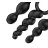 Satisfyer Booty Call - anaal plug set - siliconen - zwart - 3 stuks