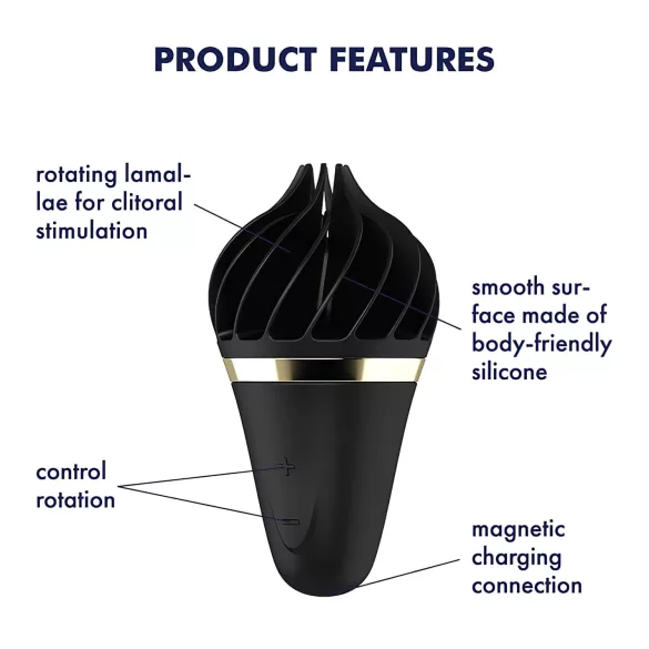 Satisfyer Sweet Treat - clitorisstimulator - oplaadbaar roterend - zwart