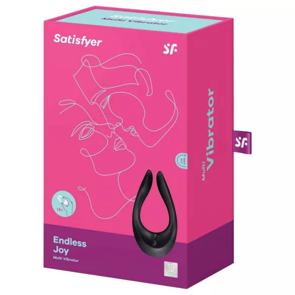 Satisfyer Endless Joy - koppelvibrator oplaadbaar waterdicht - zwart