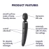 Satisfyer Wand-er Woman - massage vibrator - waterdicht - zwart