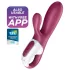 Satisfyer Hot Bunny - App-gestuurde verwarmende vibrator met clitorisstimulator (rood)