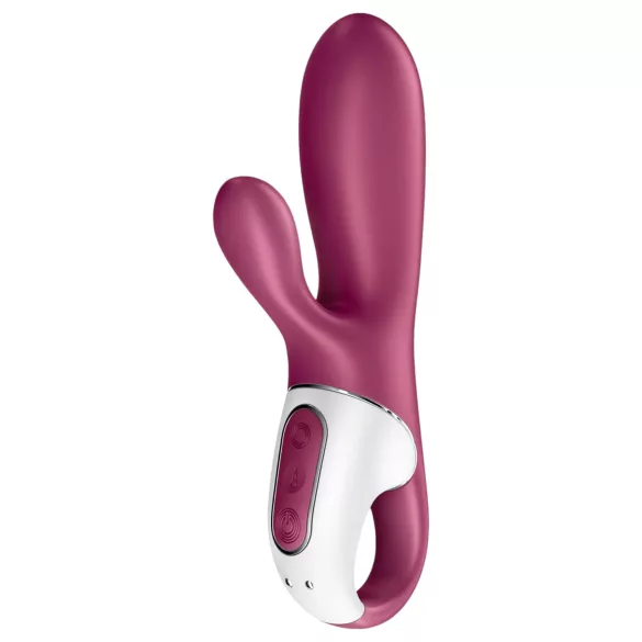 Satisfyer Hot Bunny - App-gestuurde verwarmende vibrator met clitorisstimulator (rood)