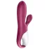 Satisfyer Hot Bunny - App-gestuurde verwarmende vibrator met clitorisstimulator (rood)