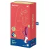 Satisfyer Hot Bunny - App-gestuurde verwarmende vibrator met clitorisstimulator (rood)