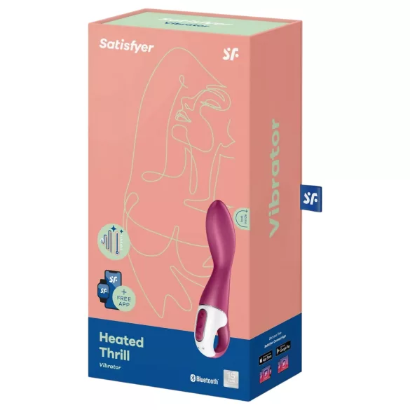 Satisfyer Heated Thrill - App-gestuurde verwarmde vibrator (rood)