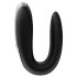 Satisfyer Double Fun - slimme, waterdichte duo-vibrator (zwart)