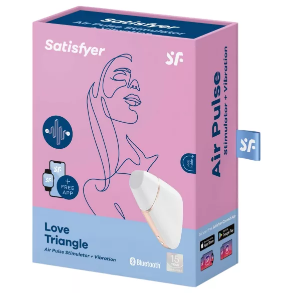 Satisfyer Love Triangle - luchtdruk clitorisstimulator - wit - oplaadbaar