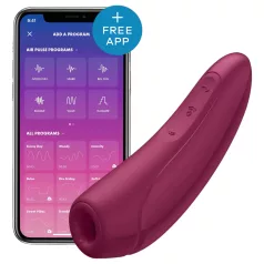   Satisfyer Curvy 1+ - luchtdruk clitorisstimulator - app bestuurbaar - rood