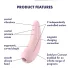 Satisfyer Curvy 2+ - luchtdruk clitorisstimulator - app-gestuurd - roze