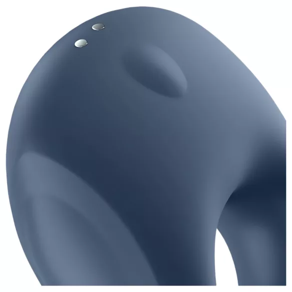Satisfyer Strong One - App-gestuurde vibrerende penisring voor mannen (blauw)