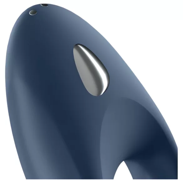 Satisfyer Mighty One - vibrerende penisring - bluetooth - siliconen - blauw